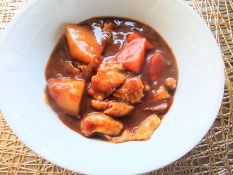 鶏皮☆鶏皮カレー☆純ココアが隠し味
